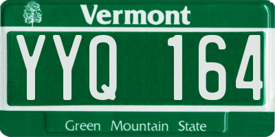 VT license plate YYQ164