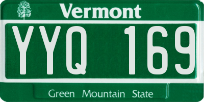 VT license plate YYQ169