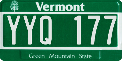 VT license plate YYQ177