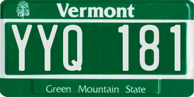 VT license plate YYQ181
