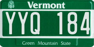 VT license plate YYQ184