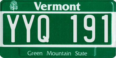 VT license plate YYQ191