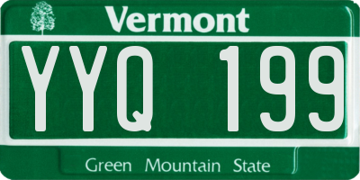 VT license plate YYQ199