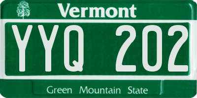 VT license plate YYQ202