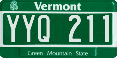 VT license plate YYQ211