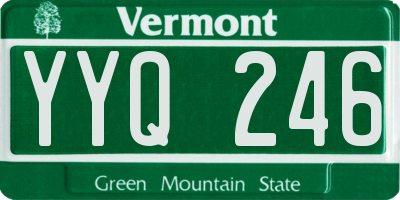 VT license plate YYQ246