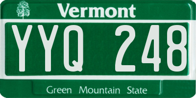 VT license plate YYQ248