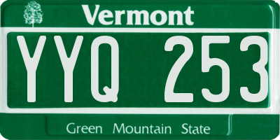 VT license plate YYQ253