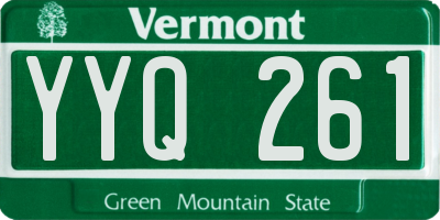 VT license plate YYQ261