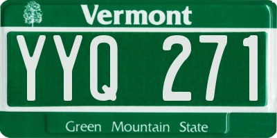 VT license plate YYQ271