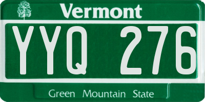 VT license plate YYQ276