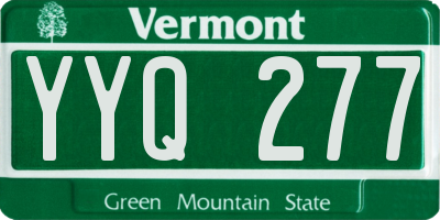 VT license plate YYQ277