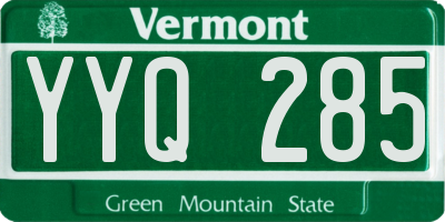 VT license plate YYQ285
