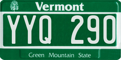 VT license plate YYQ290
