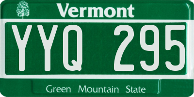 VT license plate YYQ295