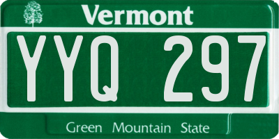 VT license plate YYQ297