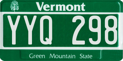VT license plate YYQ298