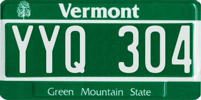 VT license plate YYQ304