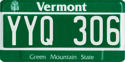 VT license plate YYQ306