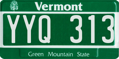 VT license plate YYQ313