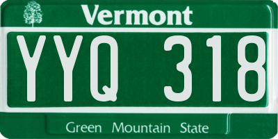 VT license plate YYQ318