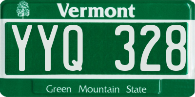 VT license plate YYQ328