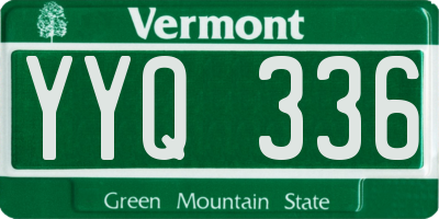 VT license plate YYQ336