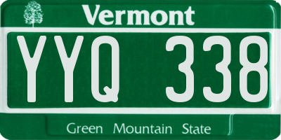 VT license plate YYQ338