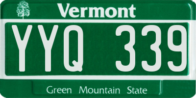 VT license plate YYQ339