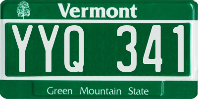 VT license plate YYQ341