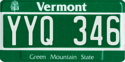 VT license plate YYQ346