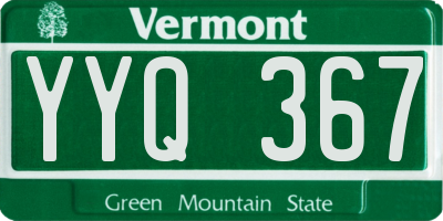 VT license plate YYQ367