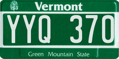 VT license plate YYQ370