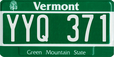 VT license plate YYQ371