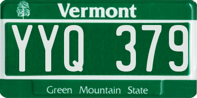 VT license plate YYQ379