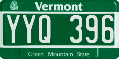 VT license plate YYQ396
