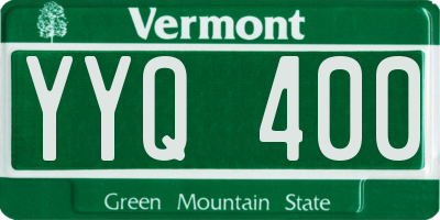 VT license plate YYQ400