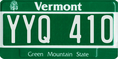 VT license plate YYQ410