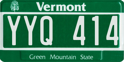 VT license plate YYQ414
