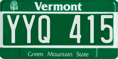 VT license plate YYQ415