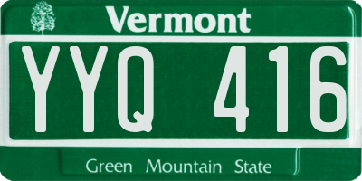 VT license plate YYQ416