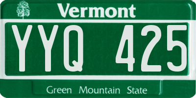 VT license plate YYQ425