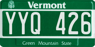 VT license plate YYQ426
