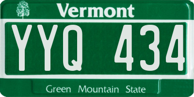 VT license plate YYQ434