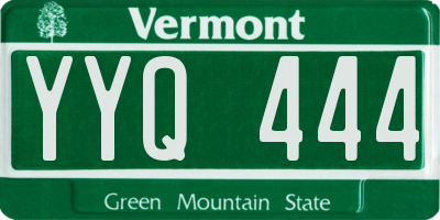 VT license plate YYQ444