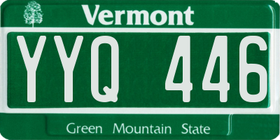 VT license plate YYQ446