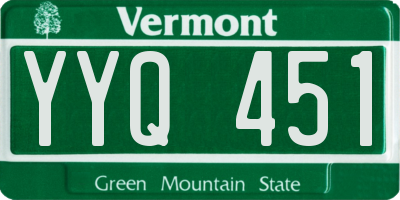 VT license plate YYQ451