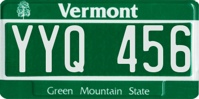 VT license plate YYQ456