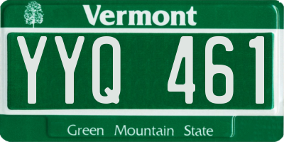 VT license plate YYQ461