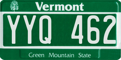 VT license plate YYQ462